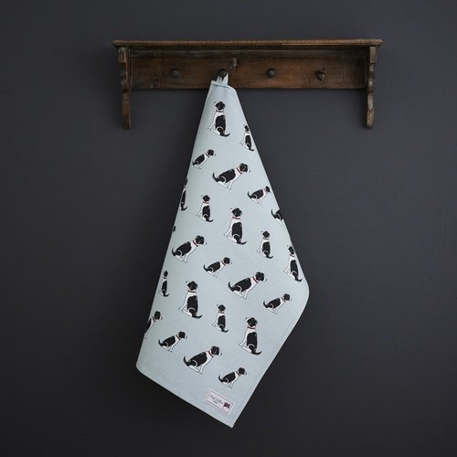 Tea Towel - Springer Spaniel Black & White by Sweet William