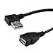 UCEC USB 2.0 Extension Cable - Left Angle A Male to Female - 0.7 Feet (20cm)
