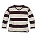 Burt's Bees Baby Baby Boys' T-Shirt, Long Sleeve V-Neck and Crewneck Tees, 100% Organic Cotton, deep Autumn Rugby Stripe, 12 Months