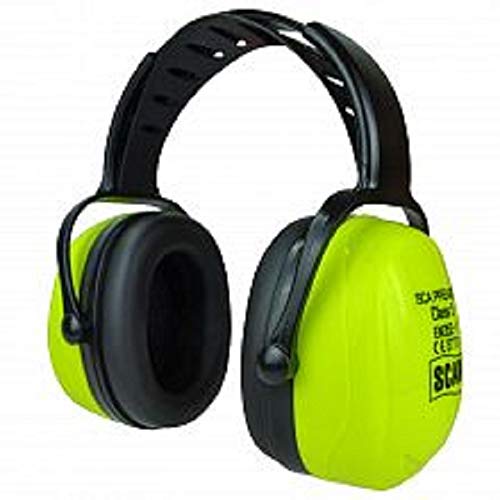Scan SCAPPEEARDP Hi-Vis Class 5 Ear Defender (SNR33), Yellow & Black