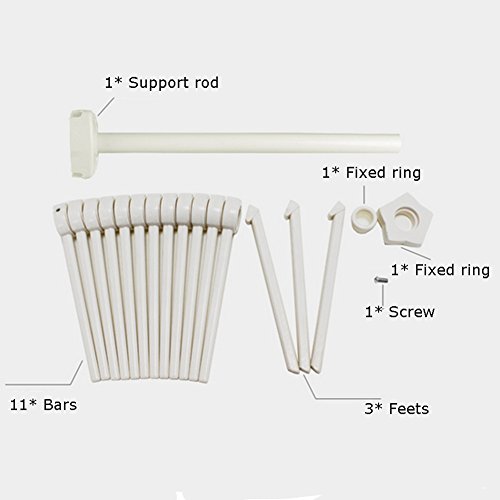 image for Loghot ABS Material Pasta Drying Rack with 11 Bars Handles Collapsible