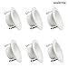 Signstek 6 Pack 4 Inch Recessed Can Light Trim with Baffle Design, Fit Halo Remodel Recessed Housing