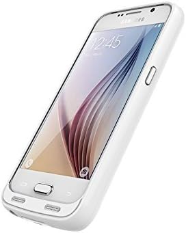 MOTA Samsung S6 Premium Extended Battery Case 3500 mAh โ with Built-in Kickstand, Speakers, and Power Indicator LEDs โ White