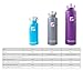 Glacier Point Vacuum Insulated Stainless Steel Water Bottle (25oz / 17oz) Double Walled Construction, Premium Powder Coating, Zero Condensation! (Gray, 25 OZ)