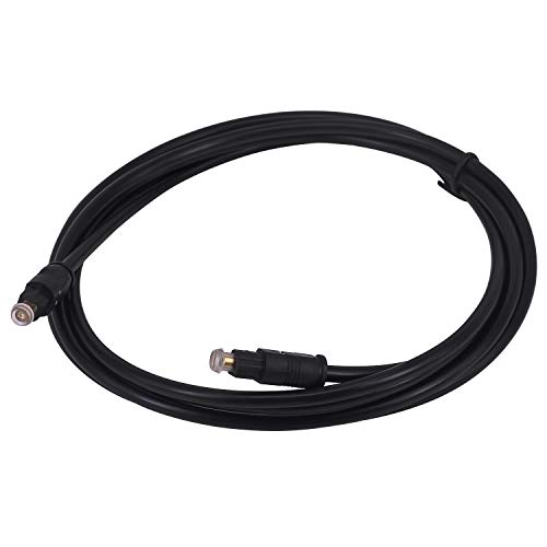 Toslink Cable, Yeworth [2 Pack] 1.8m Digital Fiber Optical Audio Cord Gold Plated Toslink to Toslink Fiber Optic Cable for Home Theater, Sound Bar, TV, PS4, Xbox & More