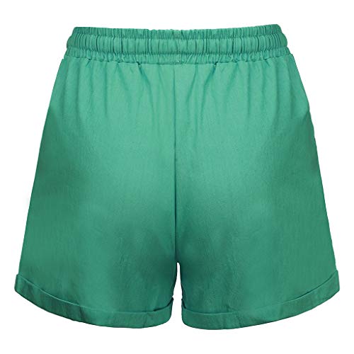 Women Short Pants, JOYFEEL ❤️ Ladies Cotton Linen Casual Elastic Waist Pants Drawstring Solid Summer Walking Shorts