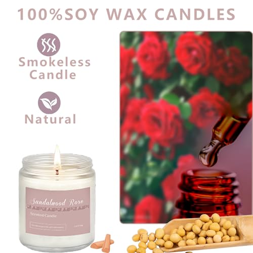 6 Pack Candles for Home Scented Aromatherapy Candles Gifts Set for Women, Lavender Candle, Natural Soy Wax Long Lasting Candle Set Gifts for Birthday, Valentine, Ramadan, Anniversary Present