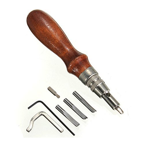 Yingte US. Leathercraft Stitching Tool,Groover Crease Leather Tool 3 Replace Edge
