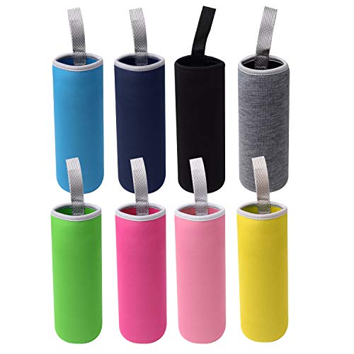 HRLORKC 10 Pack Neoprene Water Bottle Sleeve 12 oz - 18 oz Bottle Cozy Insulated Glass Water Bottle Cover (Multi-Color)