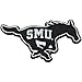 NCAA SMU Mustangs Silver Team Logo Chrome Auto Emblem