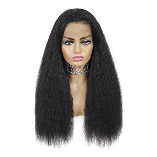 FELICIA-13-X4-Black-Lace-Front-Wig-Kinky-Straight-Natural-Hairline-Heat-Resistant-Glueless-Synthetic-Lace-Wigs-is-Suitable-For-Black-Women-Density-180-wig-24-inches