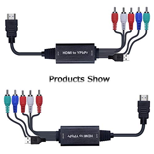 HDMI to Component Converter Cable, HDMI to YPbPr Converter, HDMI to 5RCA RGB Converter Supports 4K Video Audio Converter Adapter HDMI V1.4 for DVD, PSP, Xbox 360, PS2, Nintendo NGC, Etc - Thumbnail 3