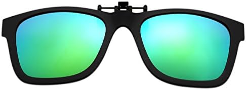 Flip up Clip Wayfarer Sunglasses Lens Polarized Clip-on TR90 Frame UV400
