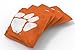 Wild Sports NCAA College Clemson Tigers Orange Authentic Cornhole Bean Bag Set (4 Pack)