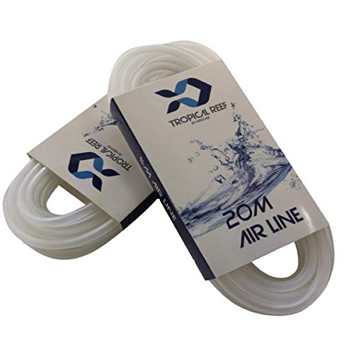 TROPICAL-REEF 20M SILICONE AIRLINE 4MM/6MM AIR TUBE POND OR AQUARIUM AIR LINE HOSE
