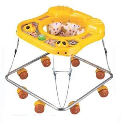 S HARNAM SINGH AND SONS Walker & Rocker, Height Adjustable with Light & Musical Toys, Yellow