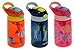 Contigo AUTOSPOUT Kids, 3 Pack - Straw Gizmo Flip, 14oz - Leak and Spill Proof Bottles, Ideal Kids Water Bottle for Home or Travel - Easy-Clean, Dishwasher Safe - Press Button For Pop Up Straw