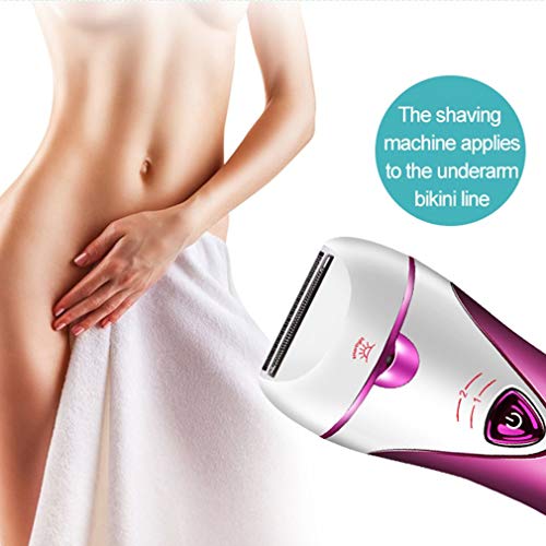 ShepoIseven Multifunctional Electric Lady Epilator Painless Epilator Remover Hair Trimmer,Purple - Thumbnail 6