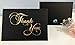 Nakanda Thank You Cards, Pack of 100 Bulk Thank You Notes with Self Seal Envelopes for Weddings, Business, Bridal & Baby Showers, 5.8 x 4.1 inches Personalized Greeting Cards (Black & Gold)