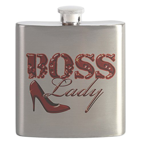 CafePress - Boss Lady Bling - Stainless Steel Flask, 6oz Drinking Flask
