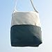 Canvas Tote Shoulder Bag Crossbody Bag Two Toned (White and Charcoal)