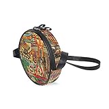 KEAKIA Vintage Egyptian Style Round Crossbody Bag