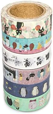 Decorative Washi Masking Tapes(Set of 6 Rolls) Animals Collection