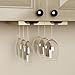 Rustic State Under Cabinet Wooden Hanging Wine Glass Holder by ArtifactDesign Adjustable 2-Sectional Stemware Storage Rack Natural