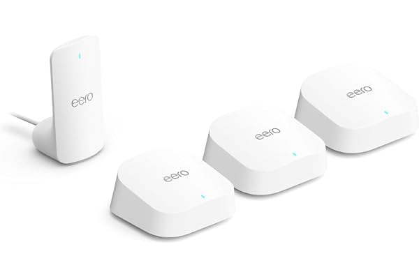 Amazon eero 7 (3-pack) with Amazon eero Signal 4G LTE cellular backup for eero systems