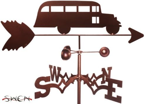 SWEN Products Hand Made School Bus Flat Post Mount Weathervane ~New~