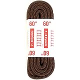 Kiwi Outdoor Nylon Boot Laces, 60-inch, Round, Brown, 3-Pack