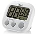 The Ozeri Kitchen and Event Timer, White, 3.25in x 0.75in x 3 in, Model:KT1-W