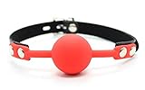 Gag - Soft Silicone Ball Gag - The Beginner Gifts for BDSM Fetish Sexy Bondage Restraints(Pack of 1)by centstar (red) (red1) (FBA)