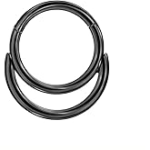 FANSING 316L Surgical Steel Moon Piercing Rings for Septum Daith