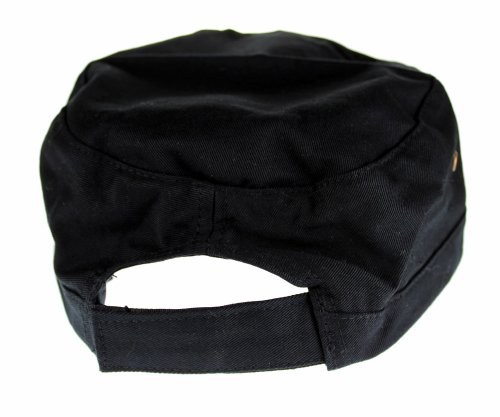 Army Style Cap Hat, Turtle Hawaii, Black