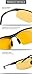 Mens Womens Night Vision Driving Polarized Sports Design Anti Glare Glasses with Yellow Lens for Outdoor Activities Sunglasses (BlackSports, Gold)