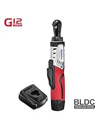 ACDelco Llave de carraca sin escobillas de 1 4 pulgadas de iones de litio, 12 V inalámbrica, kit de herramientas de llaves de carraca de 45 pies de libro, batería y cargador incluidos, serie G12, ARW1210-2