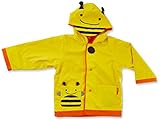 SkipHop Little Kid & Toddler Girls' Zoo Raincoat, Brooklyn Bee, Large (5-6)