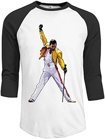 Queen Band Freddie Mercury Stage Style Men's 3/4 Sleeve Athletic Baseball Jersey