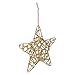 Juvale 24-Pack Lightweight Star Ornaments - 6-Inch Gold Plastic Hanging Stars - Sparkly Holiday Tree Decor for Wreaths & Garlands