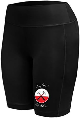 Sysuser Women's Pink Floyd Logo Mid Thigh Yoga Workout Legging Shorts