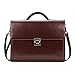 VICUNA POLO Man Briefcase Shoulder Bag Messenger Handbag with combination Lock (brown)