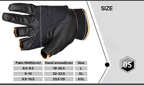 Outdoor-Angelhandschuhe Atmungsaktive rutschfeste Handschuhe Winter-Angelausrüstung - Rot, XL – Bild 6