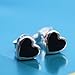 Green Turquiose Heart Shape .925 Sterling Silver Earring