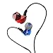 Yi-Tech E6Plus Sound Intone E6 Pro in-Ear Headphones Sport Running Earbuds Noise Isolating Headset with in-Line Mic - Translucent Red/Blue
