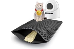 PUPMATE 30" x 24" Large Honeycomb Cat Litter Mat Enhance Your Cat's Litter Experience : Effortlessly traps litter, Durable, Waterproof, and Anti-slip, Perfect companion for litter box