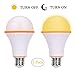 Amber Light Bulbs, 3 Modes Switch on Off Night Light Bulbs, 720 Lumens 1800K E26/E27 Base Low Blue Night Light Bulbs for for Baby Nursery Sleeping Bedtime Reading Bedroom 2 Pack