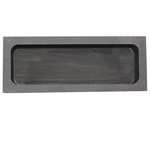 Funshowcase Rectangle Jewelry Casting Graphite Ingot Mold Crucible for Melting Refining Scrap Precious Metal 180x70x50mm