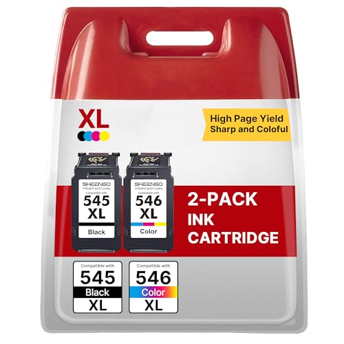 PG-545XL CL-546XL Black and Colour Replacement for Canon 545 546 XL Cartridges for Canon PIXMA TR4550 TS3150 TS3350 MG2550S MX495 TS3450 TR4650 MG2550 MG3050 MG2950 TS3151 51 Black Tri-Color, 2-Pack)