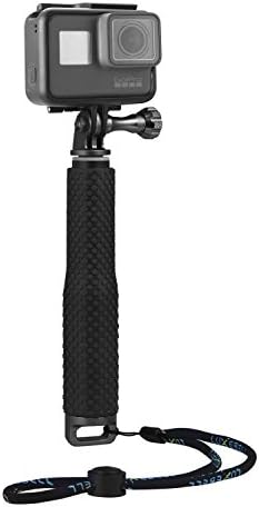 Moonlight Tech Waterproof Extending Telescopic Monopod Aluminum Selfie Stick Gopro Accessory Handheld Pole Tripods Mount for GeekPro/Gopro HD Hero 5 4 3+ 3 2 1 SJCAM SJ4000 SJ5000 Xiaomi Yi (7"-19" Black)